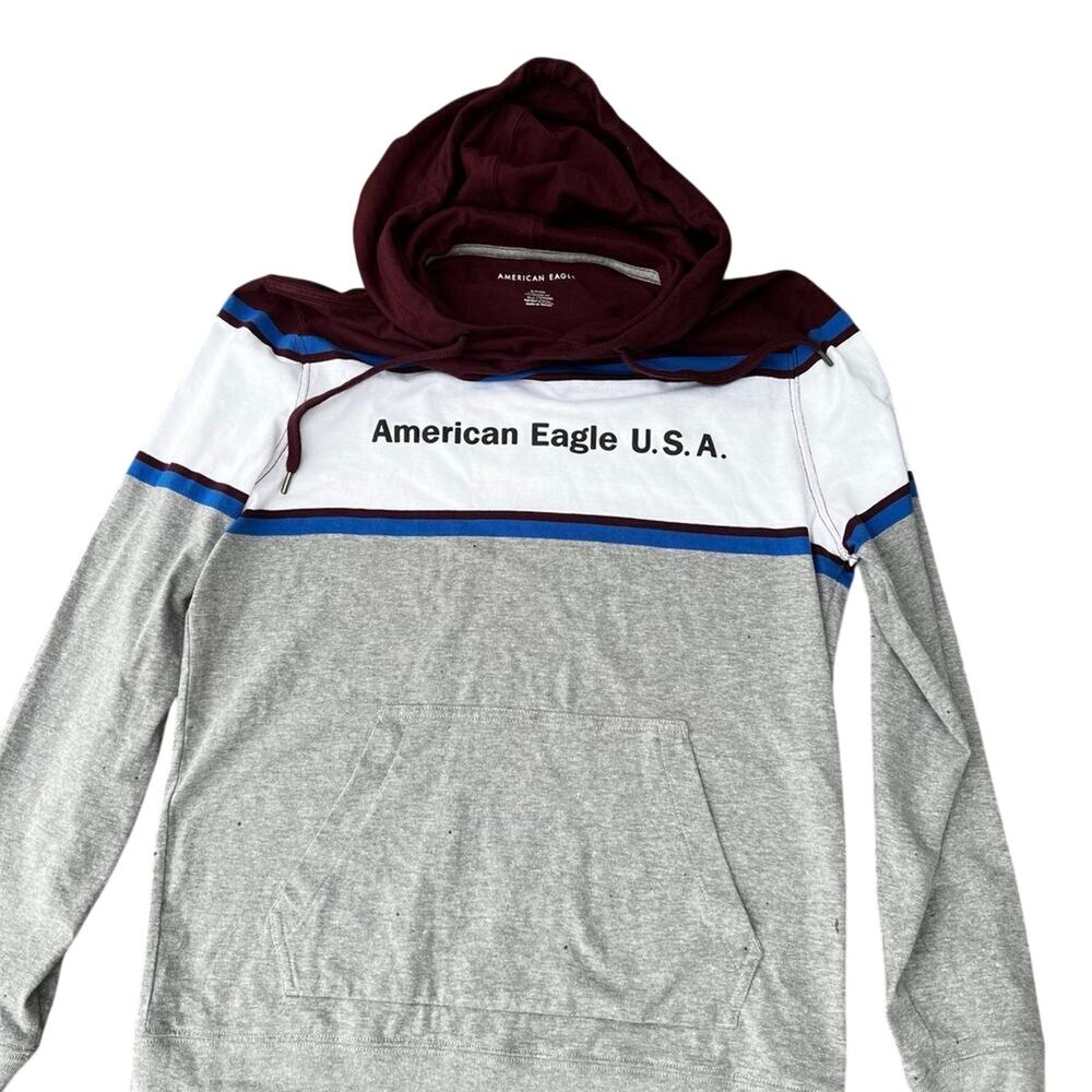 AMERICAN EAGLE men’s size S multi color T-shirt fabric hoodie